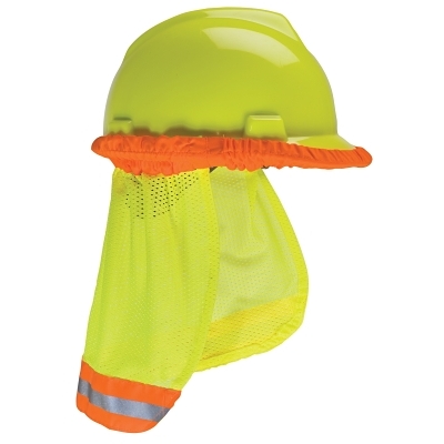 HI-VIZ YLW-GRN SUNSHADEW/REFLC STRIPE/ORNG BAND